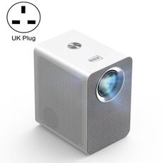 AUN ET50 Mini proiettore LED intelligente da 4 pollici 180 lumen 1920x1080P, Tipo di spina: Spina britannica (bianca)