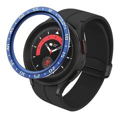 Per Samsung Galaxy Watch5 Pro 45mm A Style Quadrante Cornice protettiva in acciaio (blu)