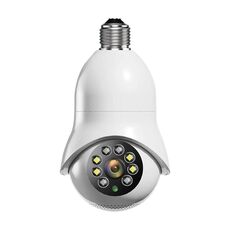 Telecamera di sorveglianza WiFi con lampadina HD DP31 2.0MP HD, rilevamento del movimento di supporto, visione notturna, doppia sorgente luminosa (bianco)