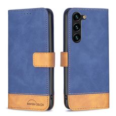 Per Samsung Galaxy S23 + 5G BF11 Custodia per telefono in pelle abbinata al colore della pelle (blu)