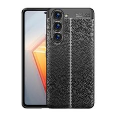 Per Samsung Galaxy S23 + 5G Litchi Texture TPU antiurto Custodia per telefono (nero)