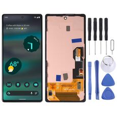 Schermo LCD originale per Google Pixel 6A GX7AS GB62Z G1AZG Digitizer Assemblaggio completo con cornice (nero)