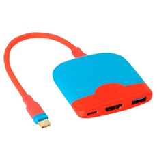 H0231 Base portatile per dock di espansione per dispositivi mobili / Nintendo Switch (rosso blu)