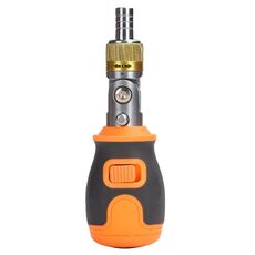 2050E 8 in 1 Set di cacciaviti a cricchetto a due vie con testa a lotto multifunzionale portatile S2 (arancione)