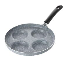 Maifan Stone Uovo Fritto Padella Antiaderente Waffle Maker, Stile: Fuoco Aperto, Diametro: 24 cm (Grigio)