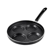 Maifan Stone Uovo Fritto Padella Antiaderente Waffle Maker, Stile: Fuoco Aperto, Diametro: 24 cm (Nero)