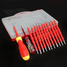 26 in 1 Set di cacciaviti per elettricisti con impugnatura isolata VDE Strumenti per la manutenzione della casa