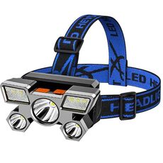 Luce a LED per aerei a cinque teste Luce da miniera ricaricabile USB per proiettori