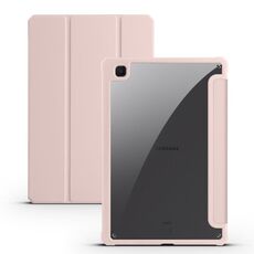 Per Samsung Galaxy Tab S6 Lite Custodia per tablet in pelle acrilica a 3 pieghe (rosa ghiaccio)