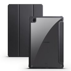 Per Samsung Galaxy Tab S6 Lite Custodia per tablet in pelle intelligente 3 pieghevoli in acrilico (nero)