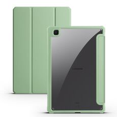 Per Samsung Galaxy Tab S6 Lite Custodia per tablet in pelle acrilica a 3 pieghe (verde)