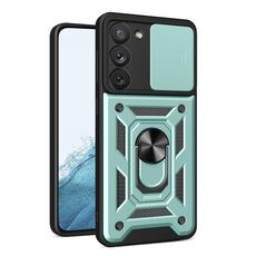 Per Samsung Galaxy S23 5G Custodia per fotocamera scorrevole Design TPU + PC Custodia per telefono (verde)