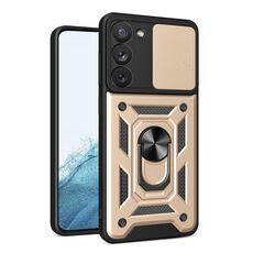 Per Samsung Galaxy S23 5G Custodia per fotocamera scorrevole Design TPU + PC Custodia per telefono (oro)