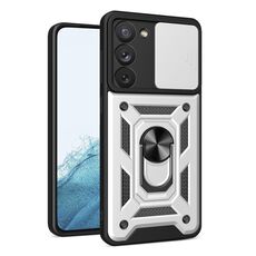 Per Samsung Galaxy S23 5G Custodia per fotocamera scorrevole Design TPU + PC Custodia per telefono (argento)