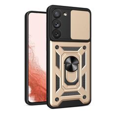 Per Samsung Galaxy S23 + 5G Custodia per fotocamera scorrevole Design TPU + Custodia per telefono PC (oro)
