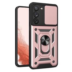 Per Samsung Galaxy S23 + 5G Custodia per fotocamera scorrevole Design TPU + PC Custodia per telefono (oro rosa)