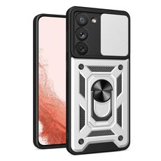 Per Samsung Galaxy S23 + 5G Custodia per fotocamera scorrevole Design TPU + PC Custodia per telefono (argento)