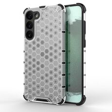 Per Samsung Galaxy S23 + 5G antiurto PC a nido d'ape + custodia protettiva in TPU (bianco)