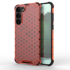Per Samsung Galaxy S23 + 5G antiurto PC a nido d'ape + custodia protettiva in TPU (rosso)