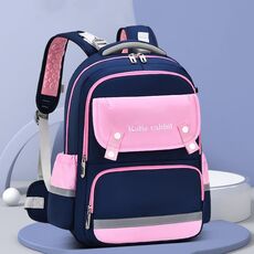 3862 Zainetto per bambini leggero e impermeabile con protezione per cresta multi-scomparto, taglia: L (Royal Blue Pink)