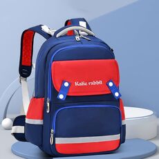 3862 Zaino per bambini leggero e impermeabile con protezione per cresta multi-scomparto, taglia: S (blu royal rosso)