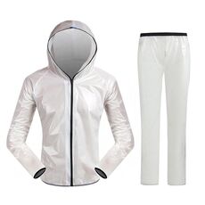 Set di impermeabili separati per sport da bicicletta, abbigliamento da ciclismo impermeabile, taglia: XL (bianco)