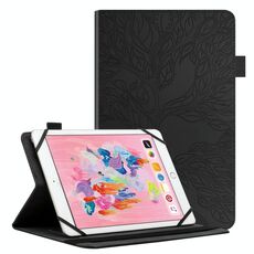 Per 8 pollici Life Tree Pattern Flip Custodia per tablet in pelle universale (nero)
