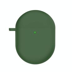 Per Redmi Buds4 Custodia protettiva per auricolari in silicone con moschettone D (verde intenso)