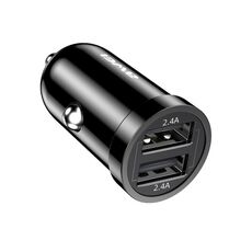 Caricabatteria per auto awei C-826 Mini Dual USB 2.4A (nero)