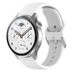Per Xiaomi Watch S1 Pro cinturino in silicone a tinta unita (bianco)
