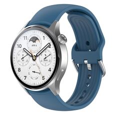 Per Xiaomi Watch S1 Pro cinturino in silicone a tinta unita (blu scuro)