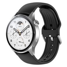 Per Xiaomi Watch S1 Pro cinturino in silicone a tinta unita (nero)