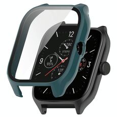 Per Amazfit GTS 4 PC + custodia protettiva integrata in vetro temperato (verde pino)