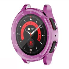 Per Samsung Galaxy Watch5 Pro 45mm Custodia per orologio galvanica TPU a copertura totale (viola)