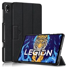 Per Lenovo Legion Y700 3-folding Magnetic Buckle Custer Texture Smart Tablet Case (Nero)