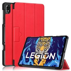Per Lenovo Legion Y700 Custodia Smart Tablet in Pelle con Fibbia Magnetica 3 Pieghevoli (Rosso)