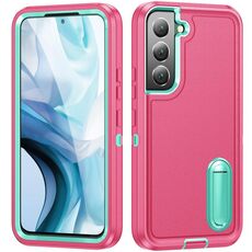 Per Samsung Galaxy S23 + 5G 3 in 1 Custodia rigida per telefono (rosa + blu)