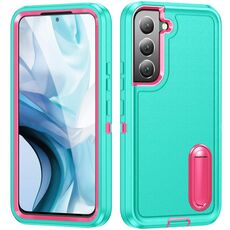 Per Samsung Galaxy S23 + 5G 3 in 1 Custodia rigida per telefono (blu + rosa)