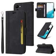 Per Samsung Galaxy S23 + 5G BETOPNICE Custodia per telefono in pelle con fibbia dual-side (nera)