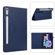 Per Lenovo Tab P11 Pro Gen 2 Custodia per tablet in pelle Litchi Texture con supporto (blu scuro)