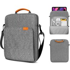 Borsa a tracolla verticale per laptop Borsa a tracolla portatile, dimensioni: 9,7-11 pollici (grigio chiaro)