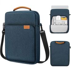 Borsa a tracolla verticale per laptop Borsa a tracolla portatile, dimensioni: 9,7-11 pollici (blu scuro)
