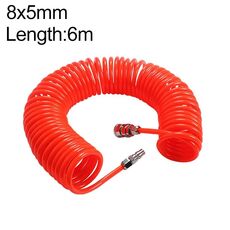 Compressore LAIZE Tubo a molla in PU flessibile ad aria con connettore, specifica: 8x5 mm, 6 m