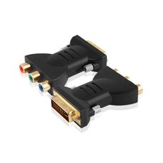 Convertitore di componenti audio AV da DVI-I placcato oro da 24+5 maschio a 3 RCA placcato oro