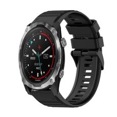 Per Garmin Descent MK 2 Cinturino in silicone con struttura orizzontale da 26 mm con strumento di rimozione (nero)