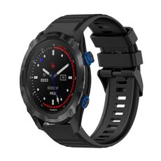 Per Garmin Descent MK 2i 26mm Cinturino in silicone con struttura orizzontale con strumento di rimozione (nero)