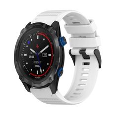 Per Garmin Descent MK 2i 26mm Cinturino in silicone con struttura orizzontale con strumento di rimozione (bianco)