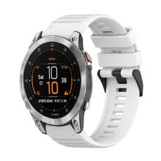 Per Garmin Epix Gen 2 Cinturino in silicone con struttura orizzontale da 22 mm con strumento di rimozione (bianco)