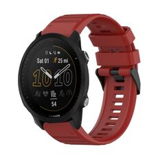 Per Garmin Forerunner 955 Cinturino in silicone con struttura orizzontale da 22 mm con strumento di rimozione (rosso)