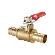 Valvola a sfera di arresto in ottone con portagomma pneumatica LAIZE, specifica: 12 mm